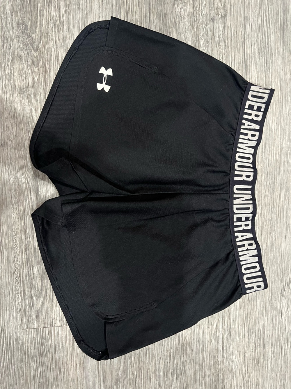 Under Armour Black Women’s Performance Athletic Shorts with Branded Waistband